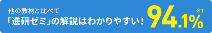 他の教材と比べて「進研ゼミ」の解説は わかりやすい！94.1％