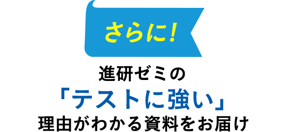 さらに！進研ゼミのテストに強い理由がわかる資料もお届け！