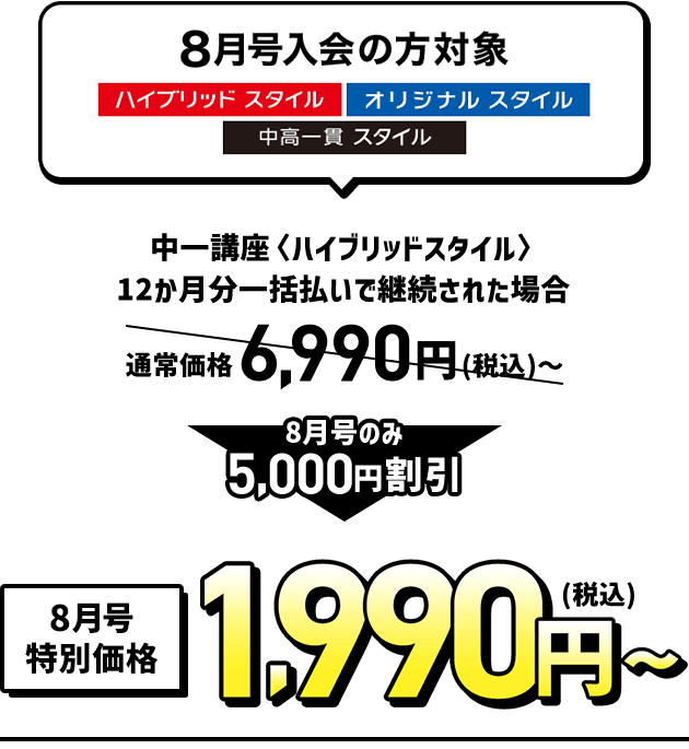 中学1年生の方向け | 中高一貫校生向け | 進研ゼミ中学講座