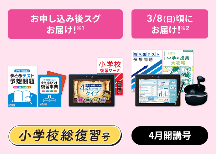 小学校総復習号　4月開講号