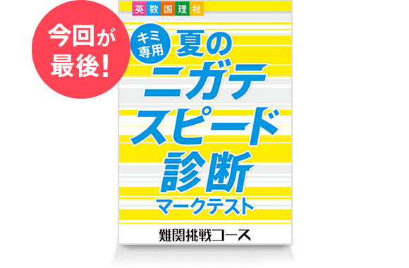 今回が最後!夏のニガテスピード診断マークテスト