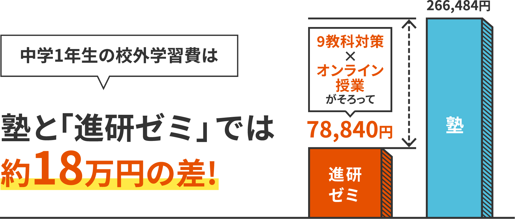 中学1年生の校外学習費は塾と「進研ゼミ」では約18万円の差!