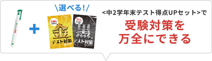 ＜中2学年末テスト得点UPセット＞で受験対策を万全にできる