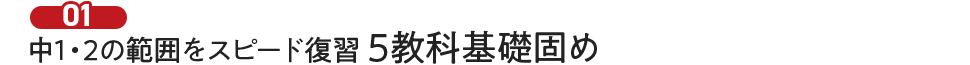 中1・2の範囲をスピード復習5教科基礎固め
