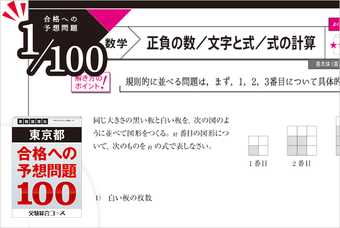 中2のうちに解ける入試問題に挑戦！いち早く入試問題の雰囲気を掴める！