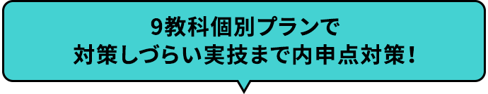 9教科個別プランで対策しづらい実技まで内申点対策！