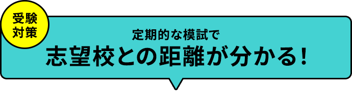 定期的な模試で自分の実力を確認できる！