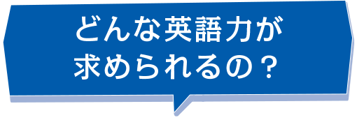 どんな英語力が求められるの?
